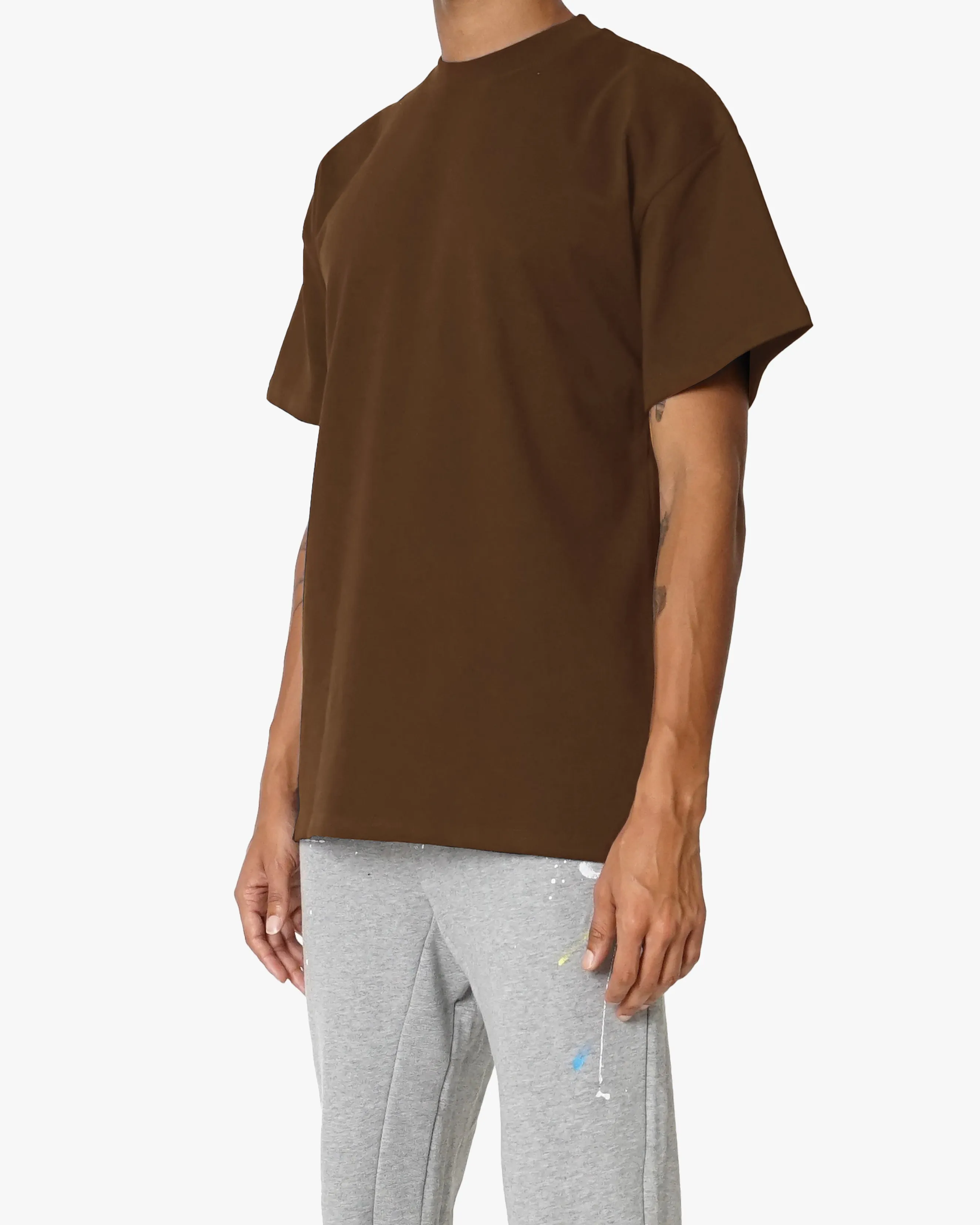 EPTM BIG N TALL PERFECT BOXY TEE-BROWN