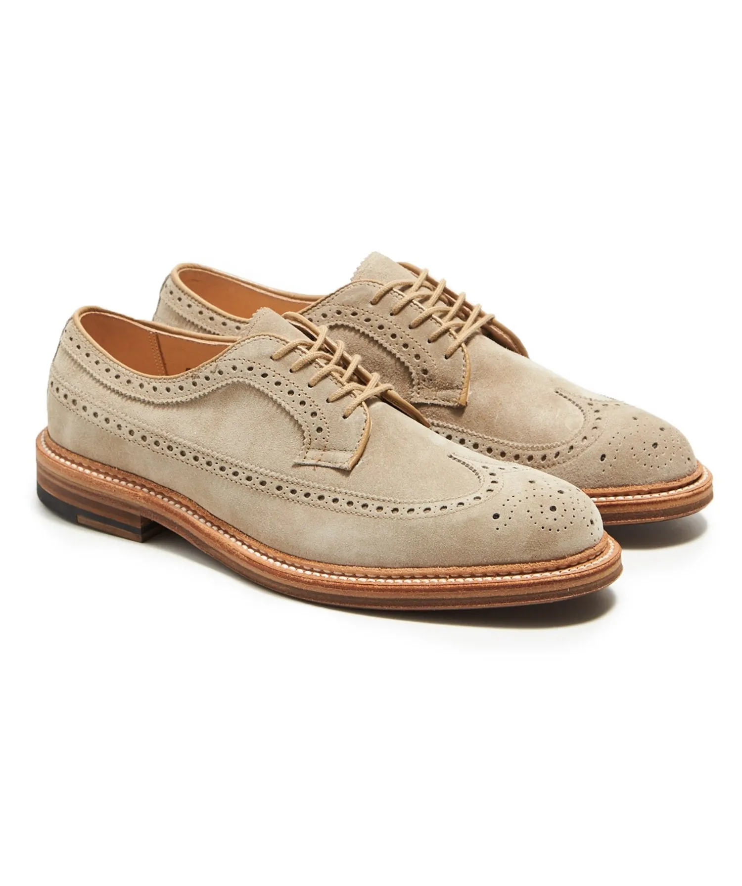 Exclusive Suede Alden Longwing Blucher in Milkshake