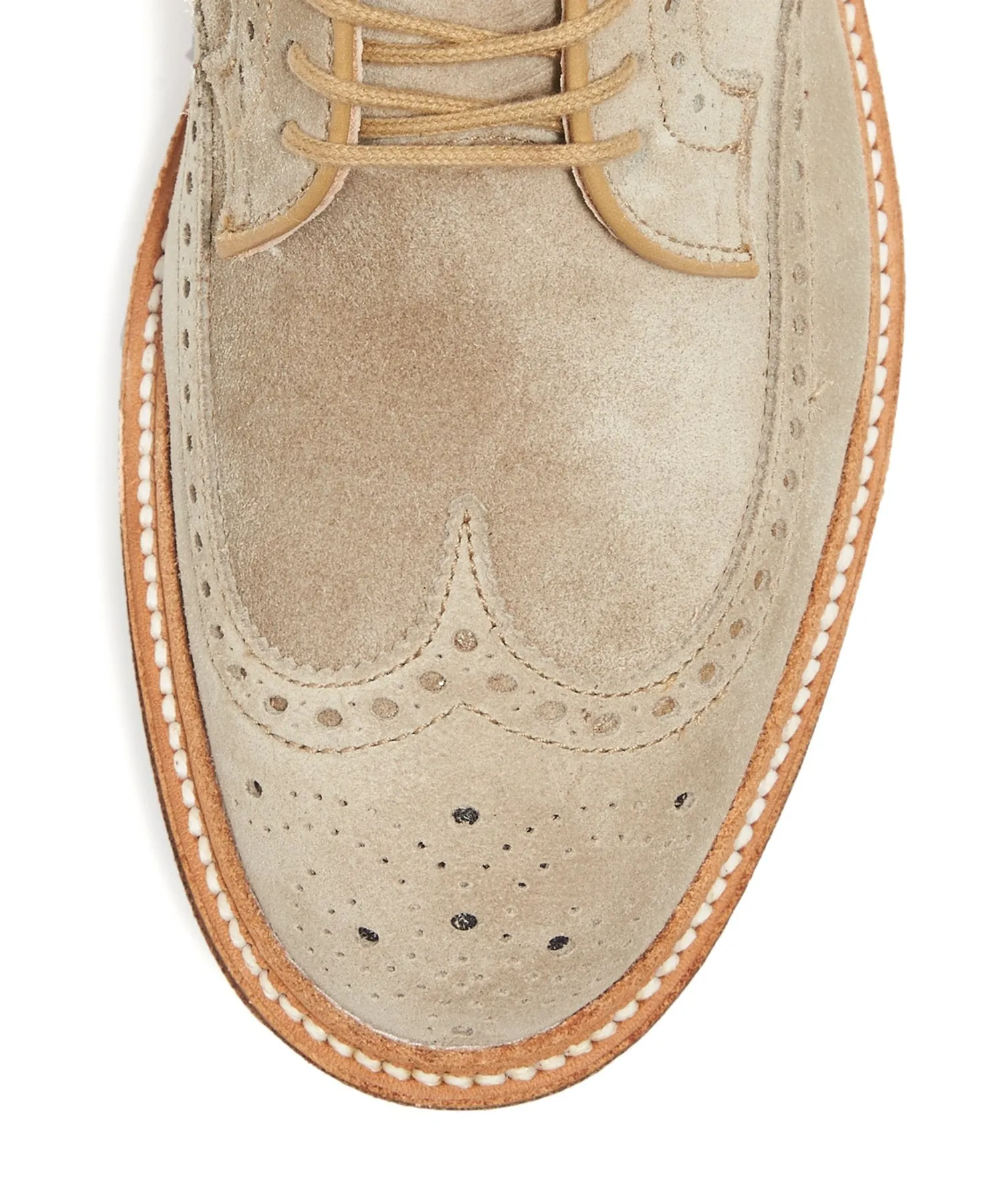 Exclusive Suede Alden Longwing Blucher in Milkshake