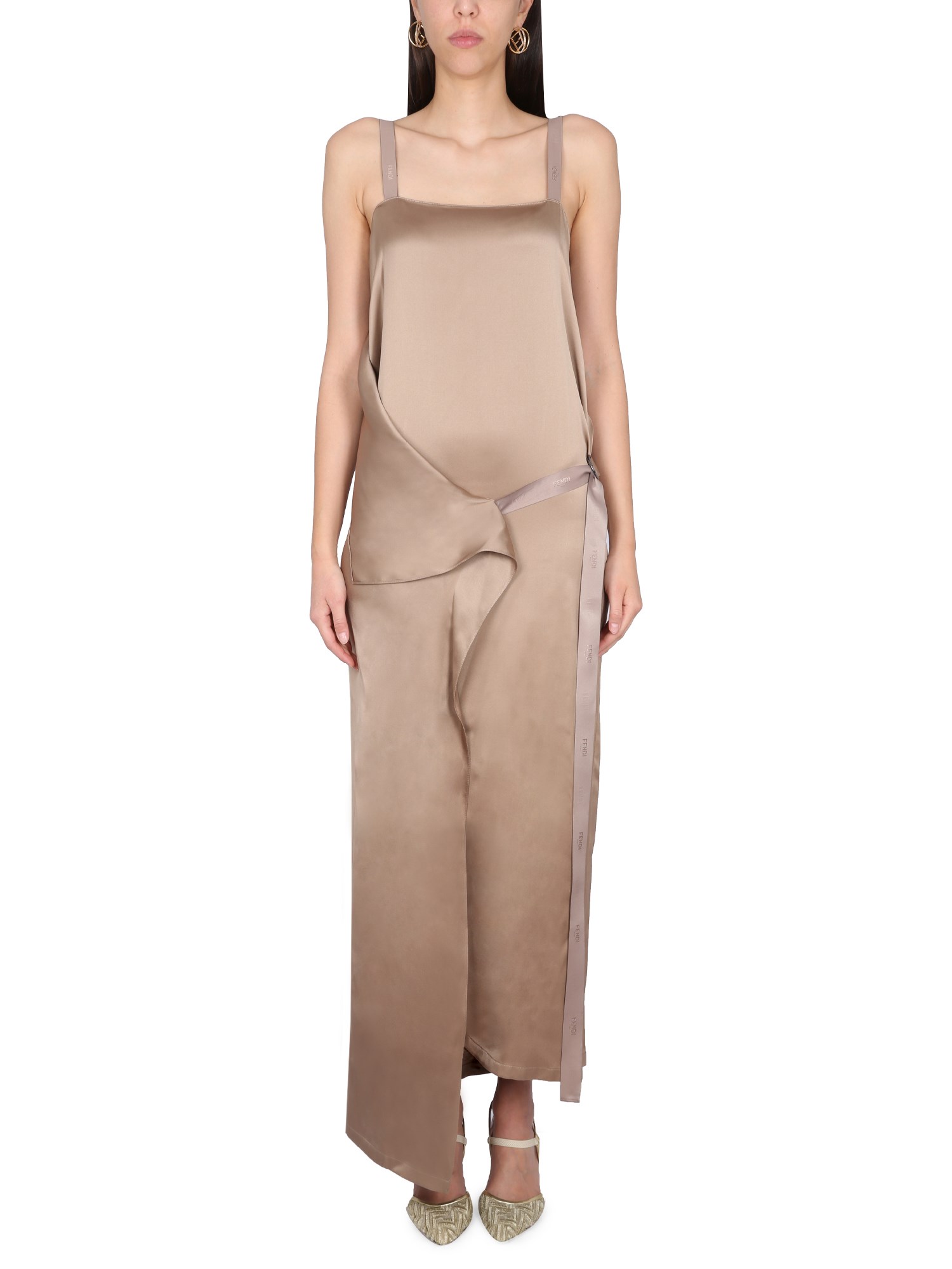 FENDI    SILK LONG DRESS