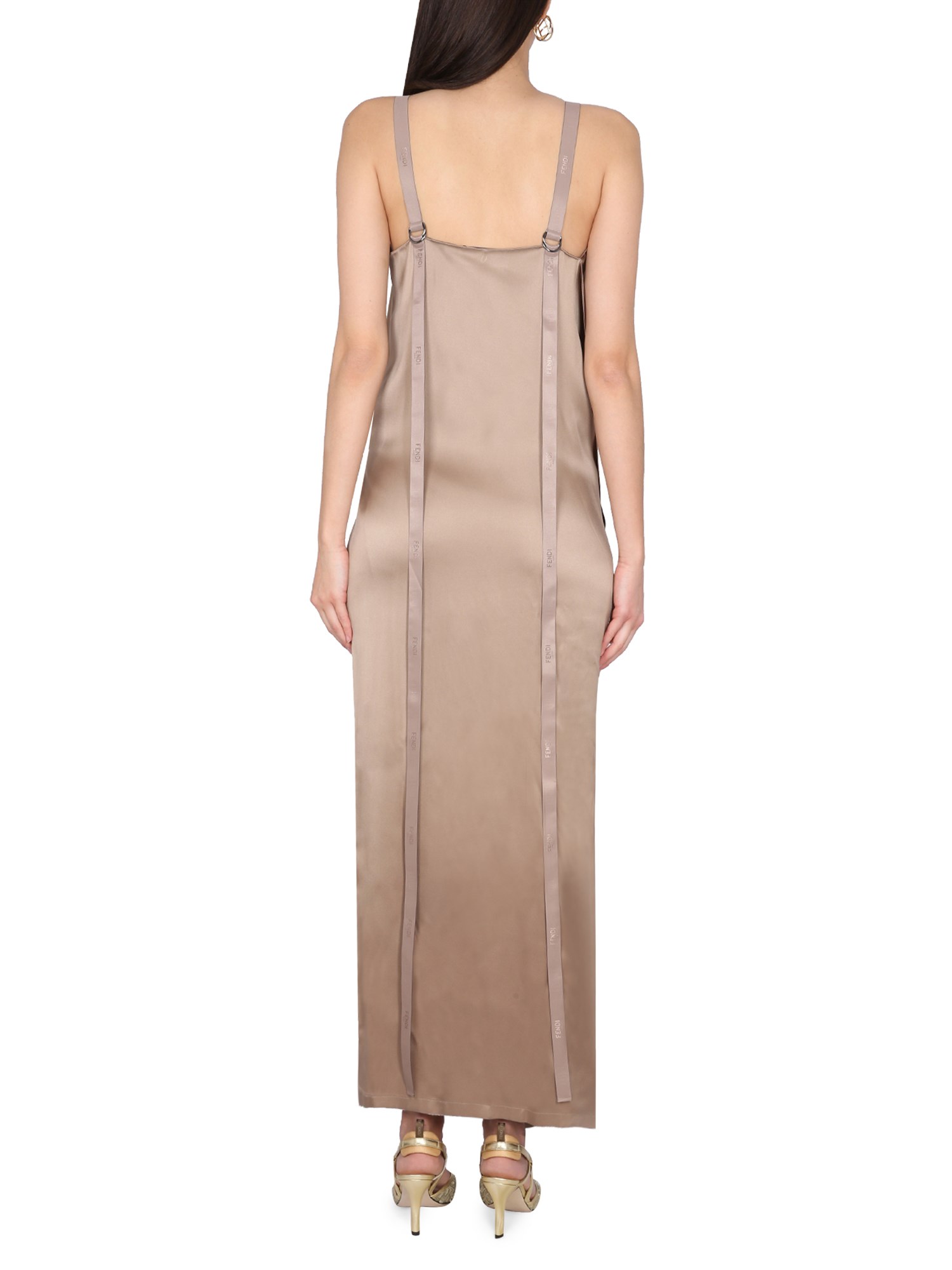 FENDI    SILK LONG DRESS