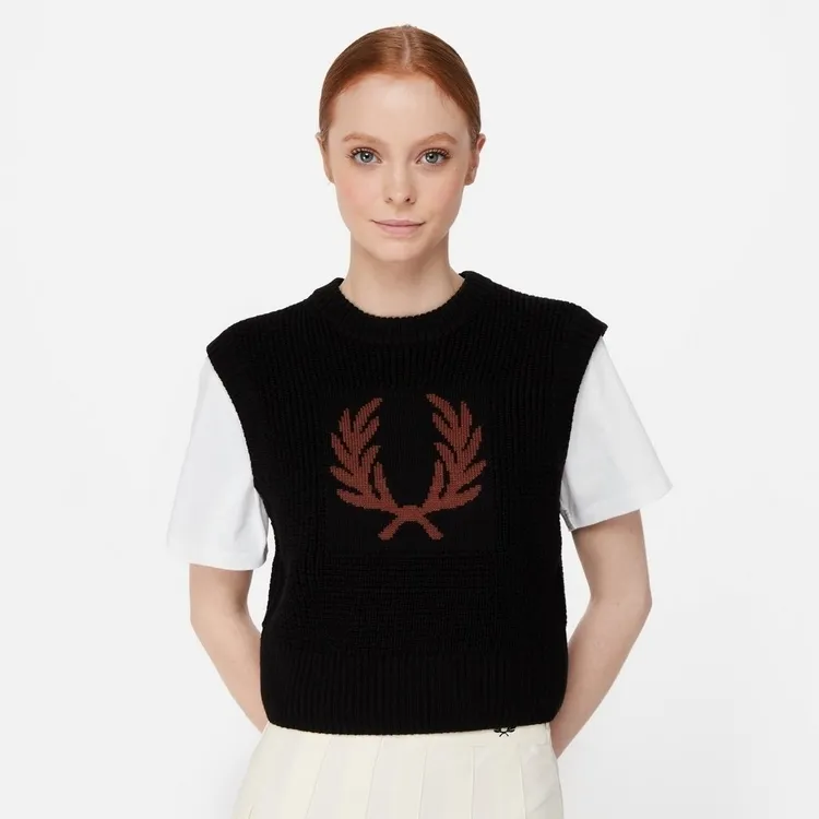 FRED PERRY  |Casual Style Sleeveless Street Style Plain High-Neck Logo