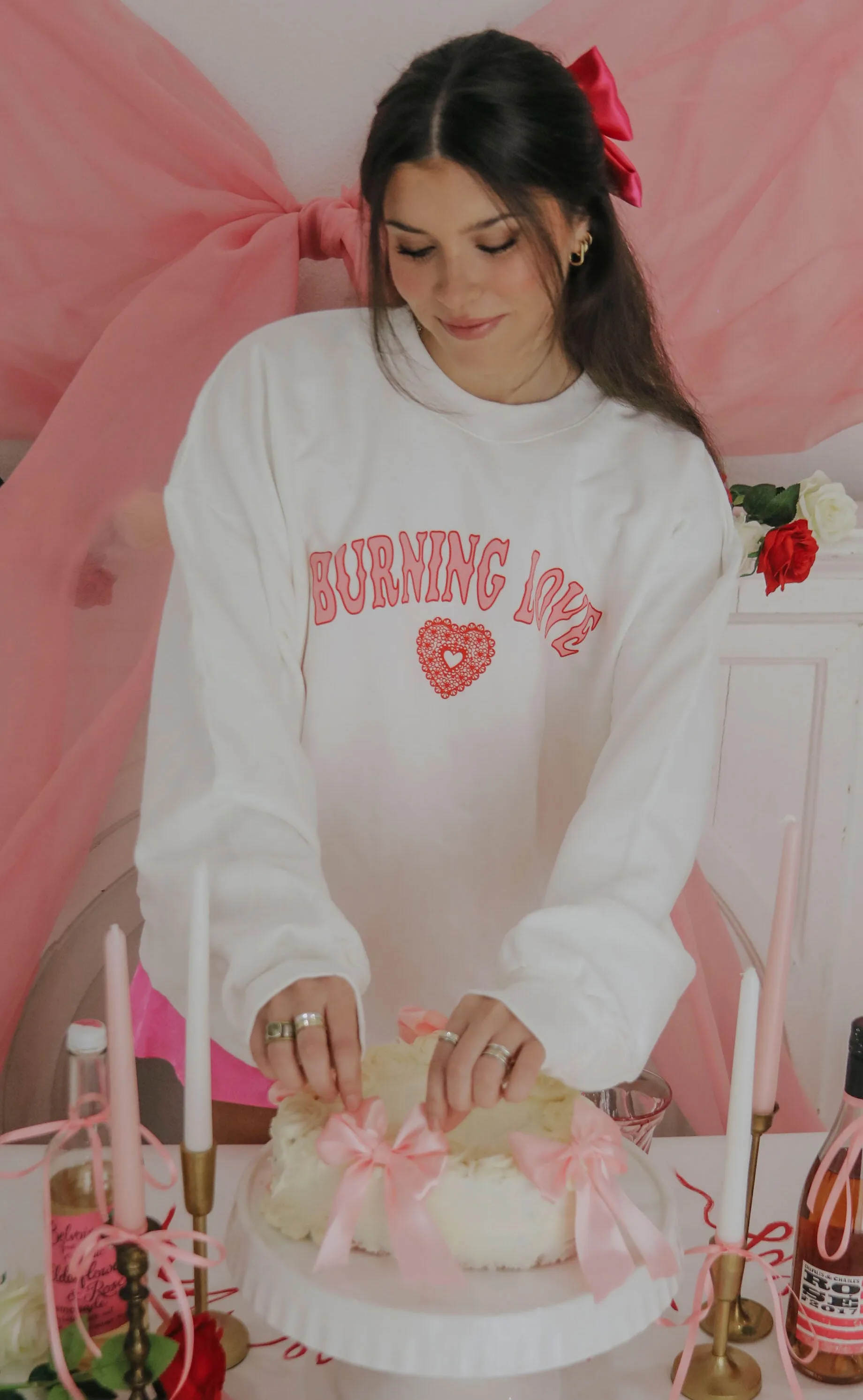 Friday and Saturday Burning Love Sweatshirt.