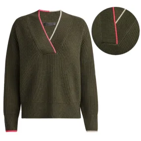 G FORE  |Casual Style Wool Rib Street Style V-Neck Long Sleeves Plain