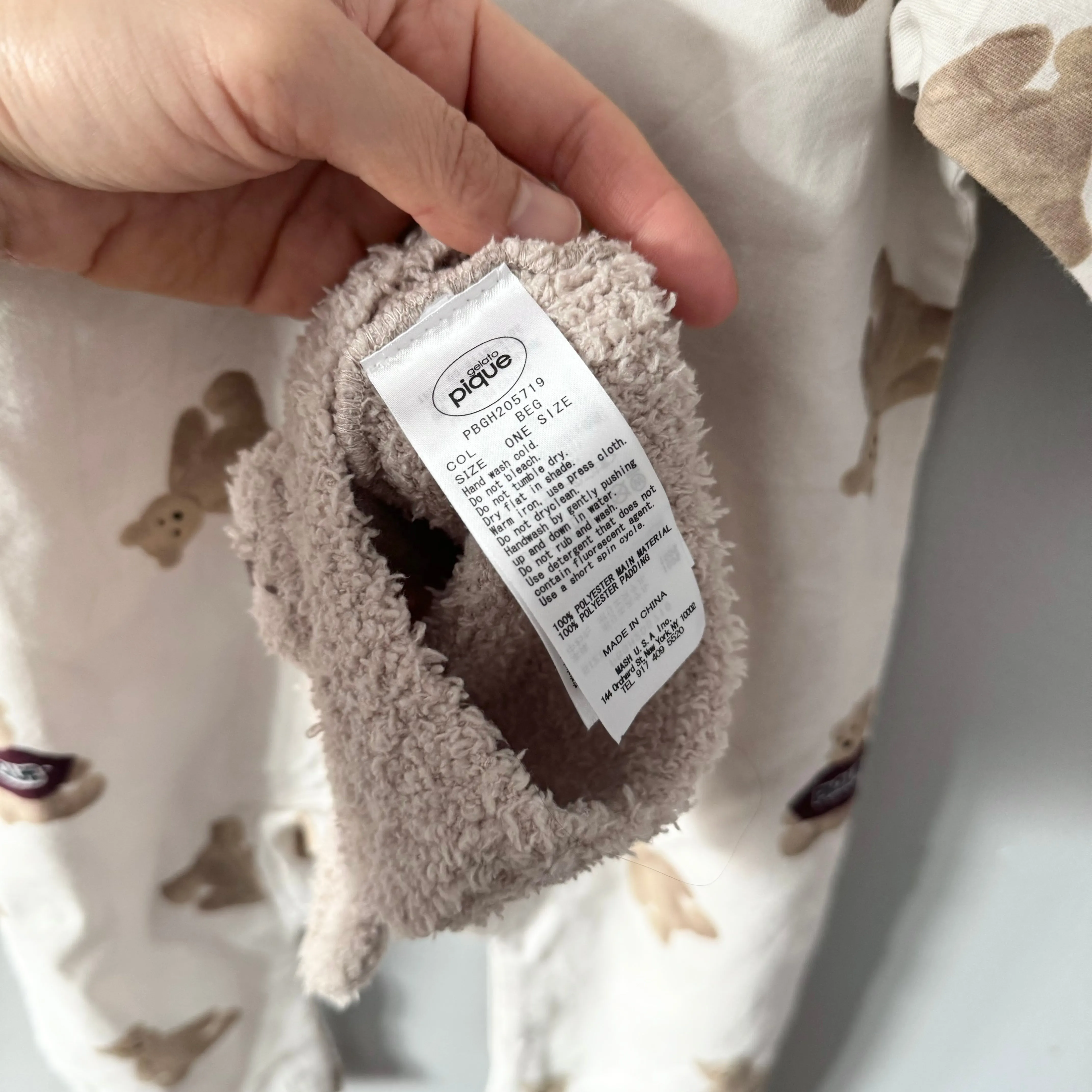 Gelato Pique / Bear sleeper + beanie set / 12M