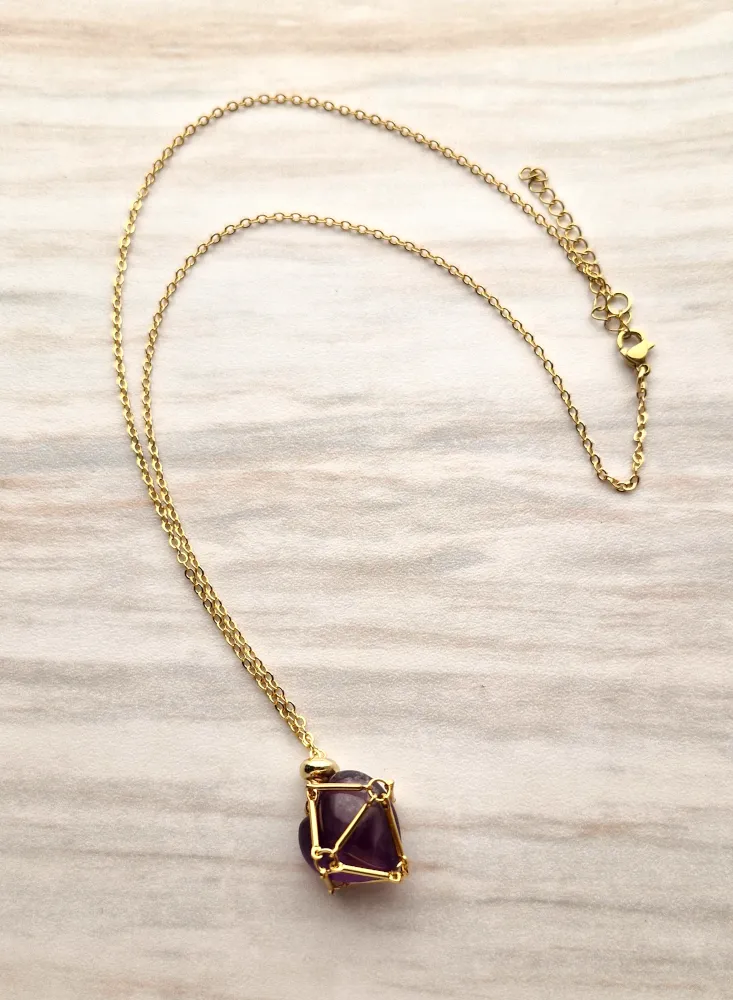 Gem Web Necklace