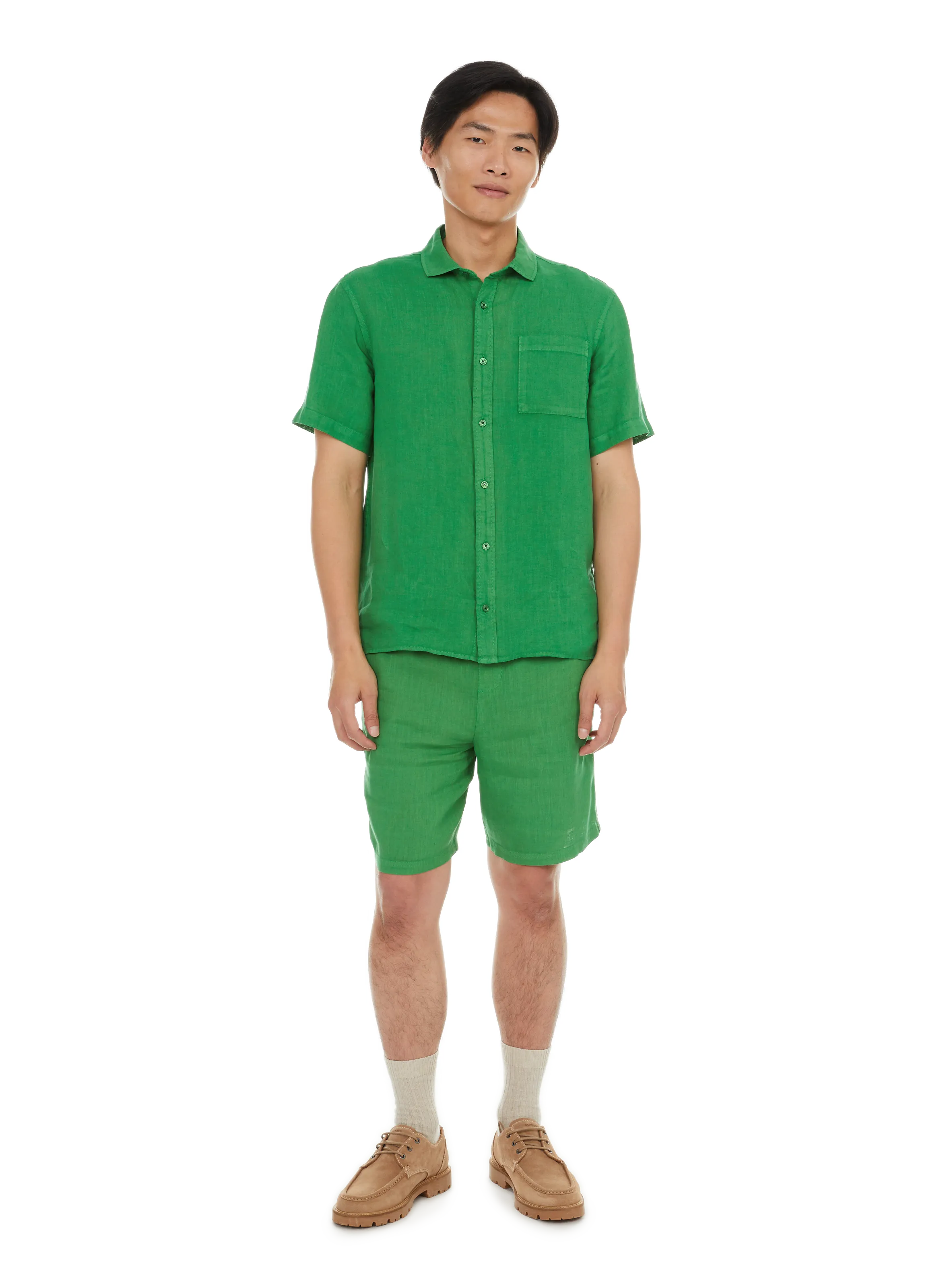 Harris wilson  Short-sleeved linen shirt  - Green