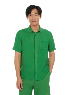 Harris wilson  Short-sleeved linen shirt  - Green