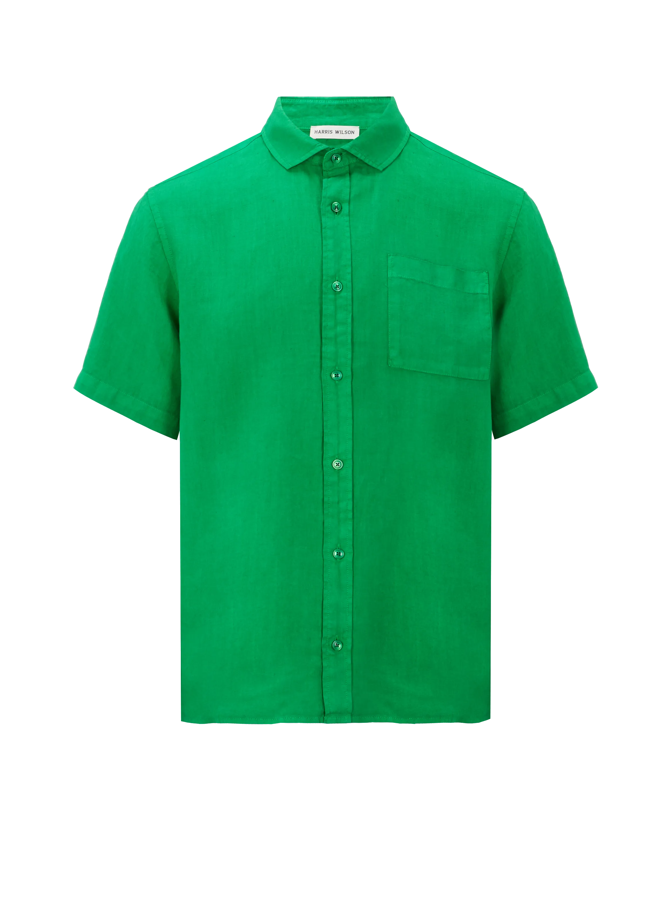 Harris wilson  Short-sleeved linen shirt  - Green