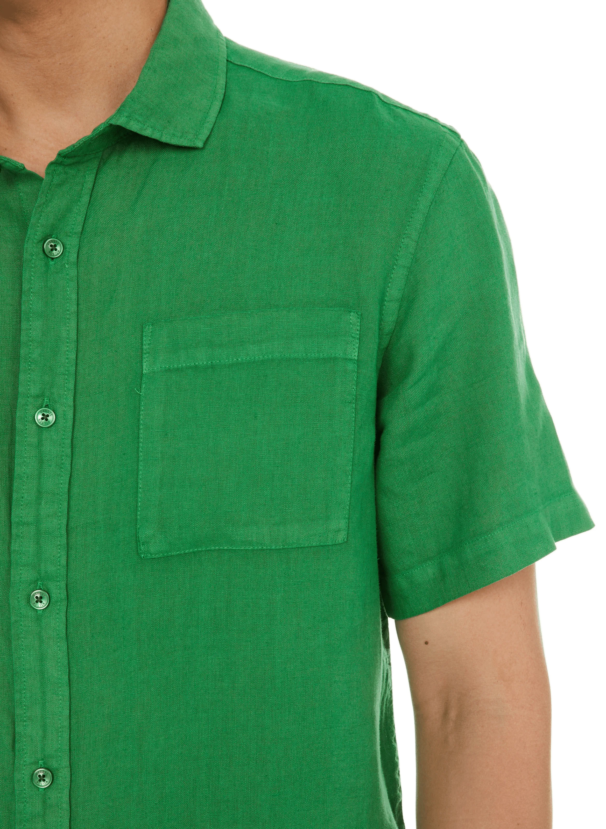 Harris wilson  Short-sleeved linen shirt  - Green