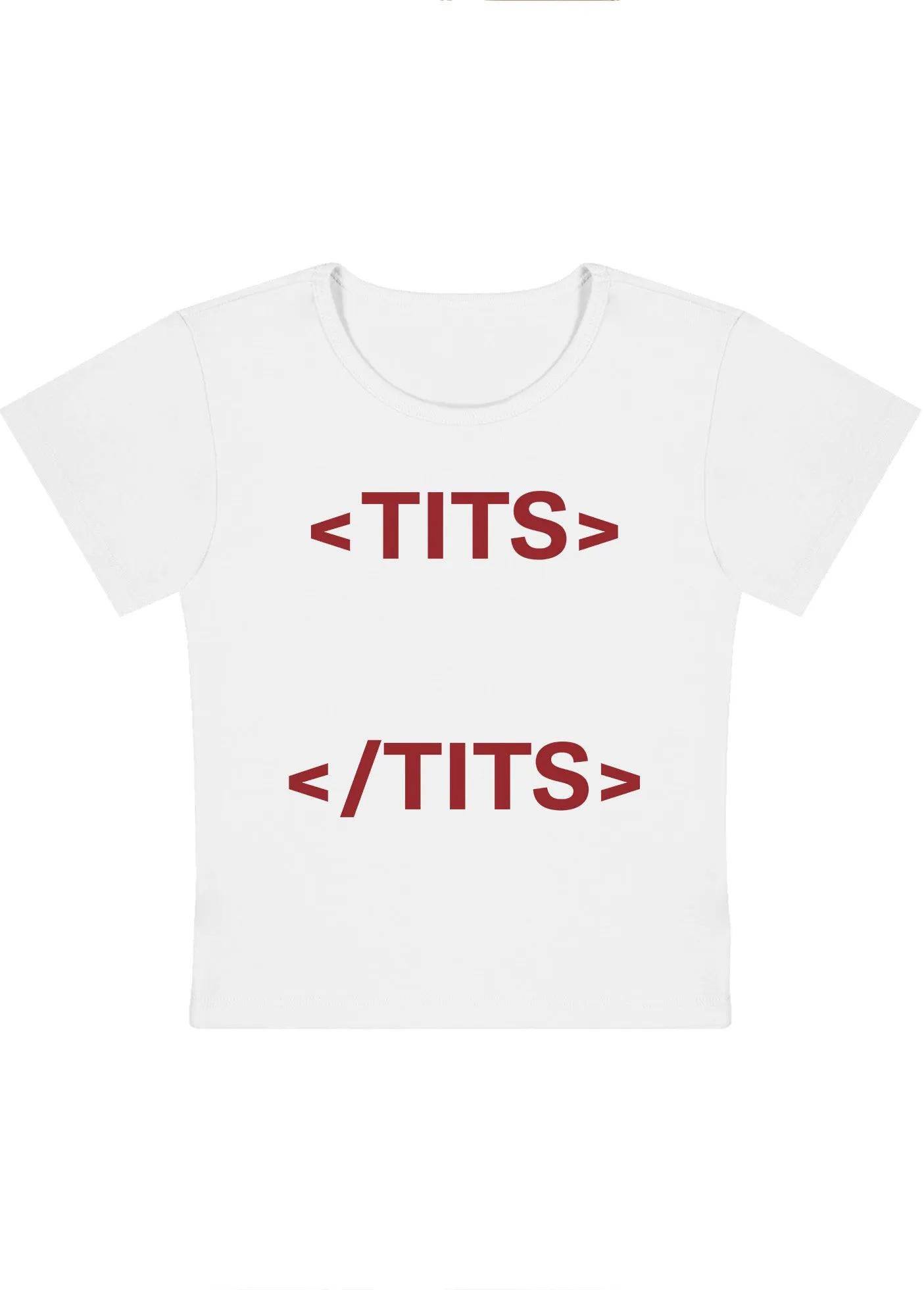 Hashtag Tites Y2K Baby Tee