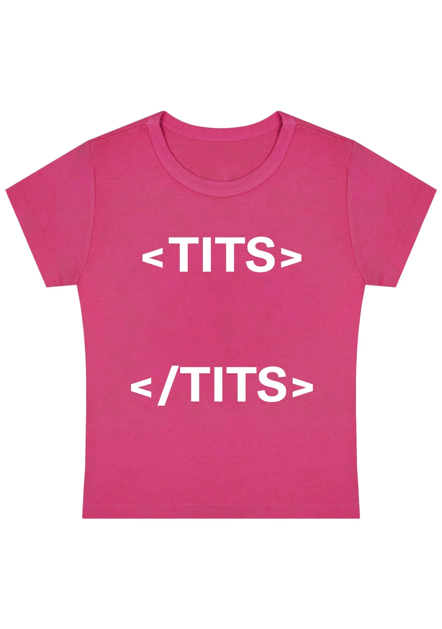 Hashtag Tites Y2K Baby Tee