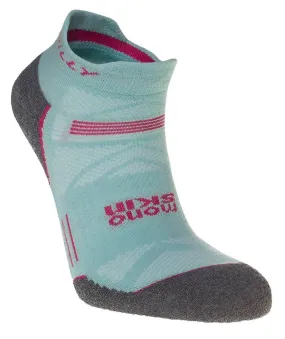 Hilly Supreme Socklet Med Socks - Aquamarine/Grey Marl