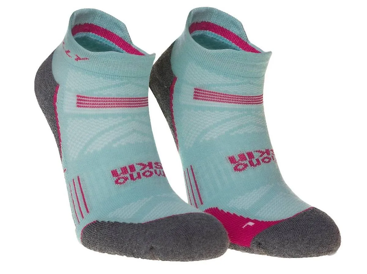 Hilly Supreme Socklet Med Socks - Aquamarine/Grey Marl