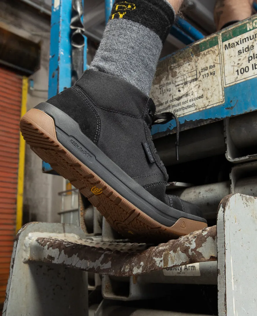 Kenton Mid Work Shoe with Carbon-Fiber Toe in Black/Gum