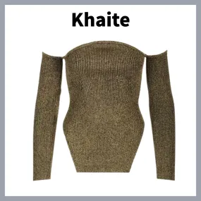 KHAITE  |Casual Style Wool Nylon Blended Fabrics Street Style