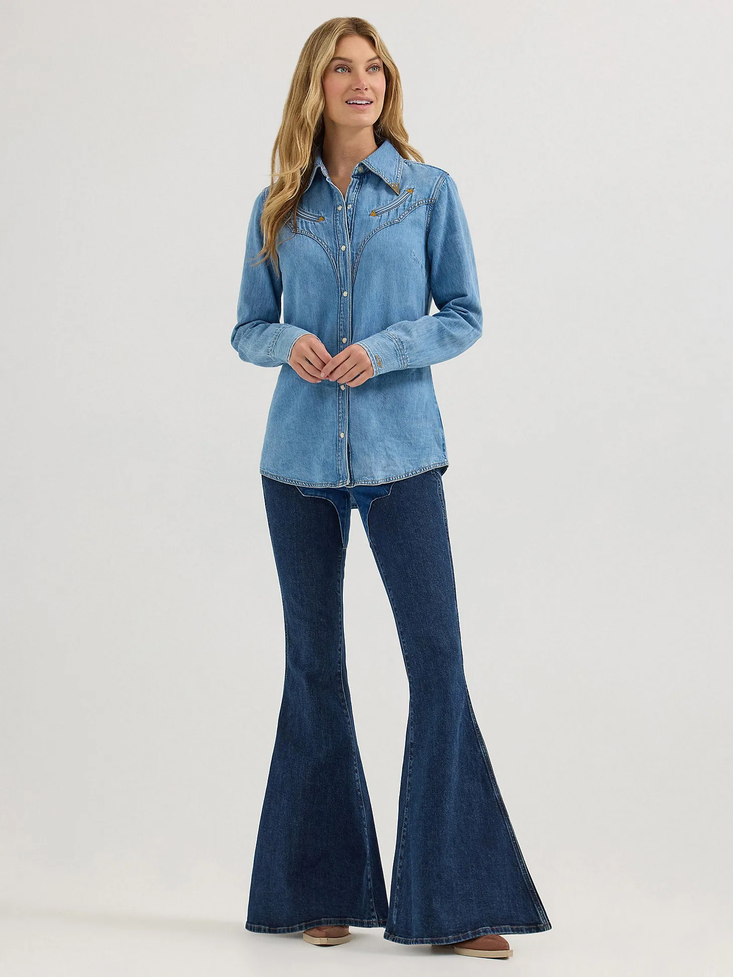 Lainey Wilson Western Denim Snap Up