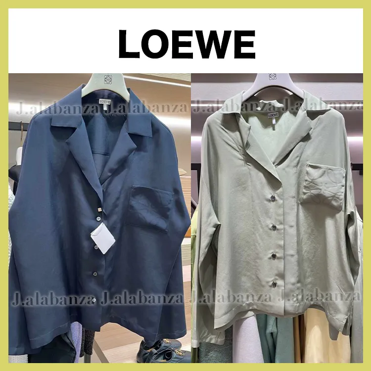 LOEWE  |Casual Style Long Sleeves Plain Elegant Style Logo