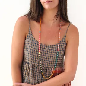 Long Colorful Bead Necklace