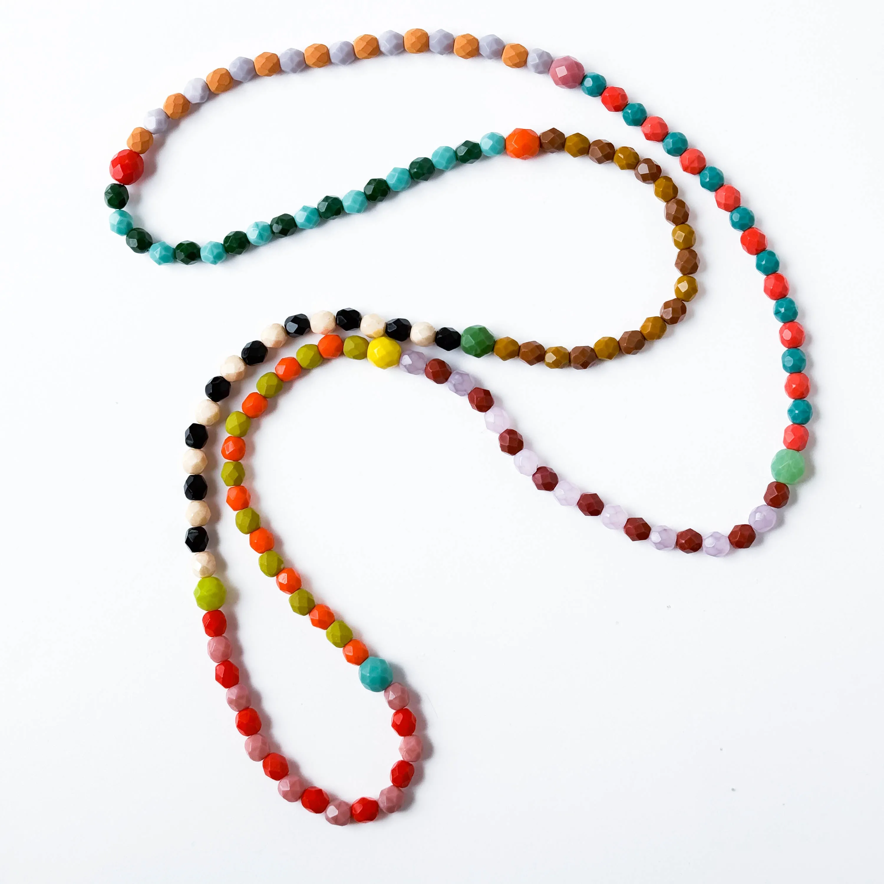 Long Colorful Bead Necklace