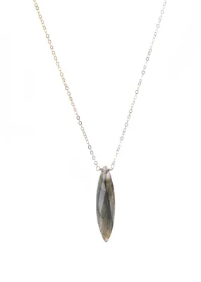 Long Labradorite Spear Necklace