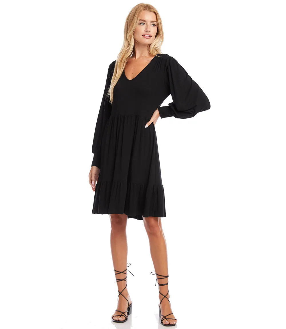 Long Sleeve Tiered Dress