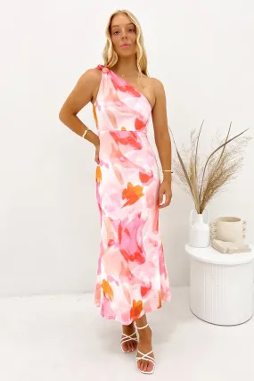 Maggie Midi Dress Pink Gelato