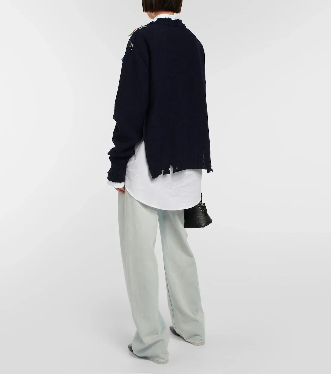 Maison Margiela  |Argile Casual Style Wool U-Neck Long Sleeves