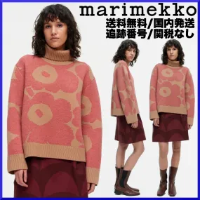 marimekko  |Flower Patterns Casual Style Wool Street Style Long Sleeves