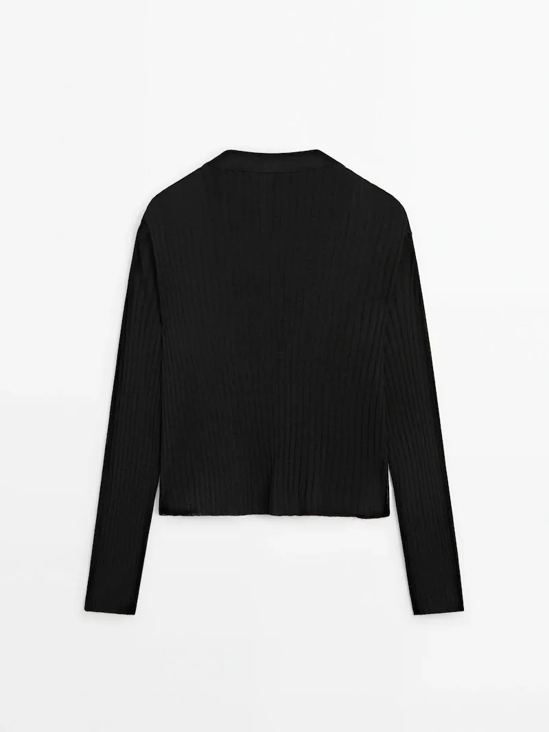 Massimo Dutti  |Casual Style Long Sleeves Plain Office Style Elegant Style