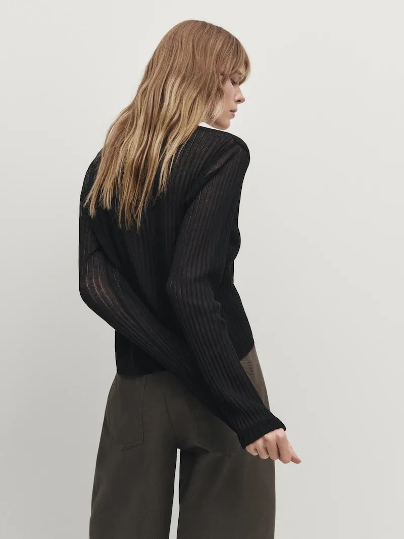 Massimo Dutti  |Casual Style Long Sleeves Plain Office Style Elegant Style