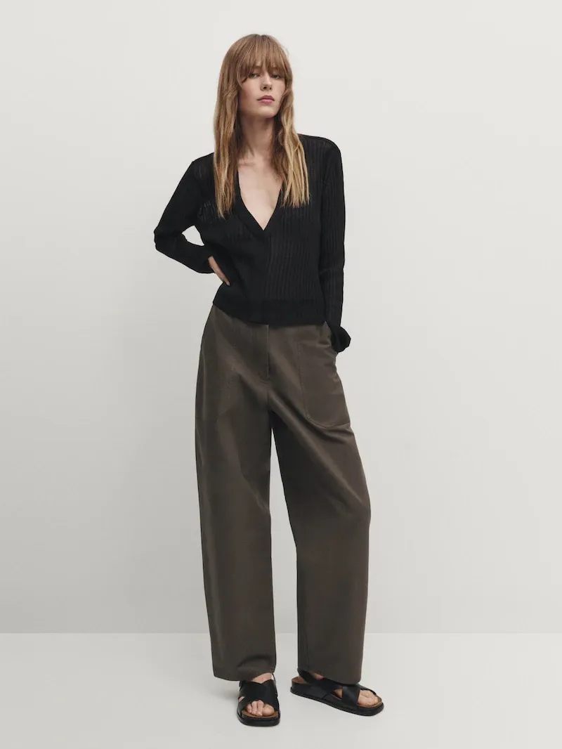 Massimo Dutti  |Casual Style Long Sleeves Plain Office Style Elegant Style