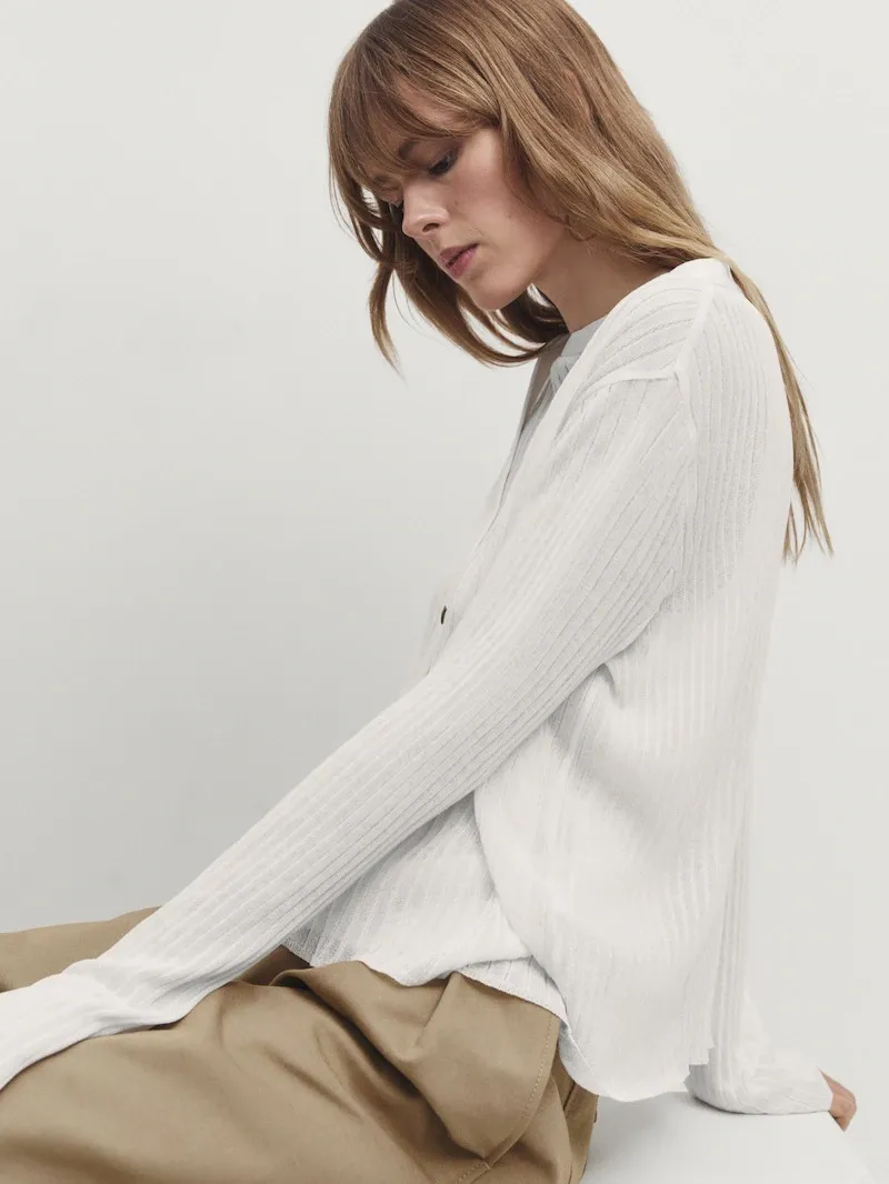 Massimo Dutti  |Casual Style Long Sleeves Plain Office Style Elegant Style