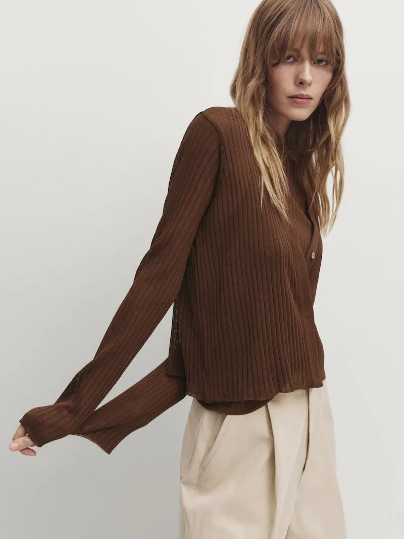 Massimo Dutti  |Casual Style Long Sleeves Plain Office Style Elegant Style