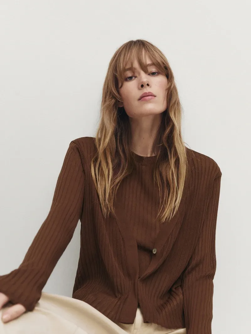 Massimo Dutti  |Casual Style Long Sleeves Plain Office Style Elegant Style