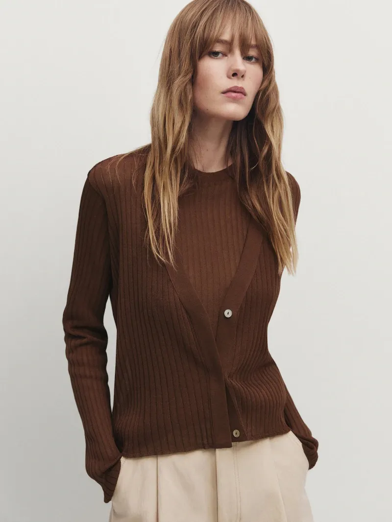 Massimo Dutti  |Casual Style Long Sleeves Plain Office Style Elegant Style