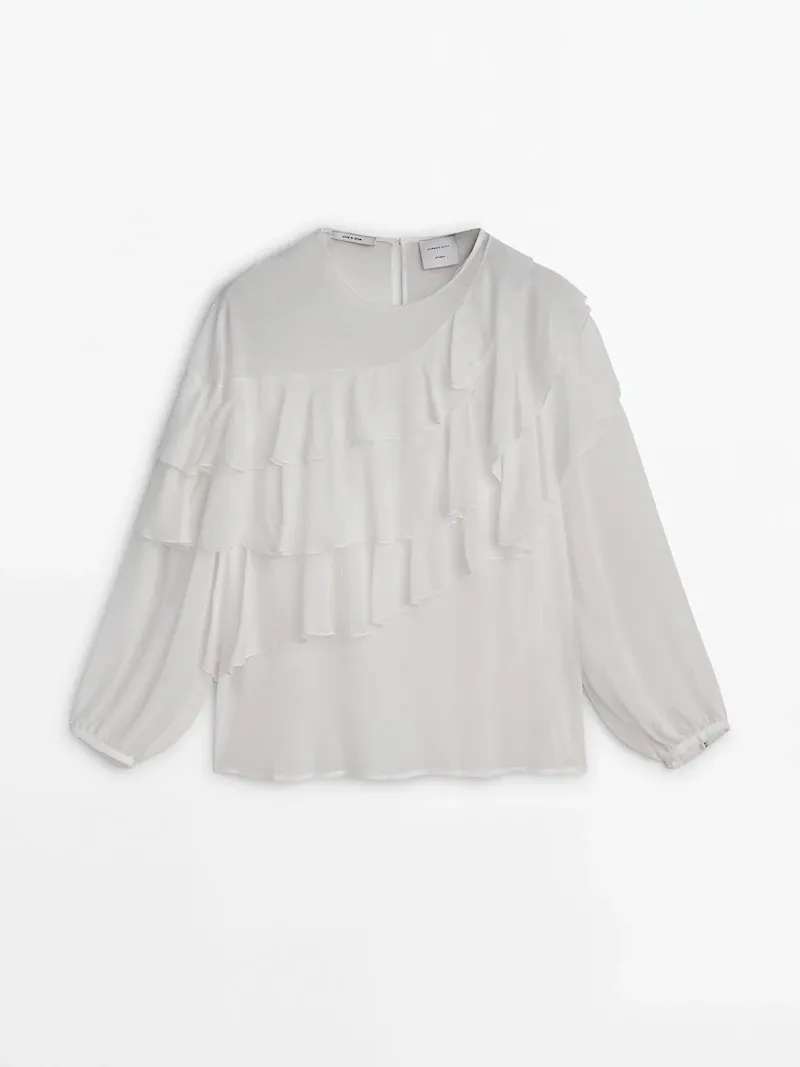 Massimo Dutti  |Casual Style Long Sleeves Plain Party Style Office Style