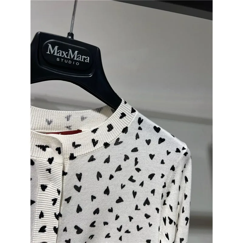 Max Mara Studio  |Heart Casual Style Long Sleeves Office Style Elegant Style