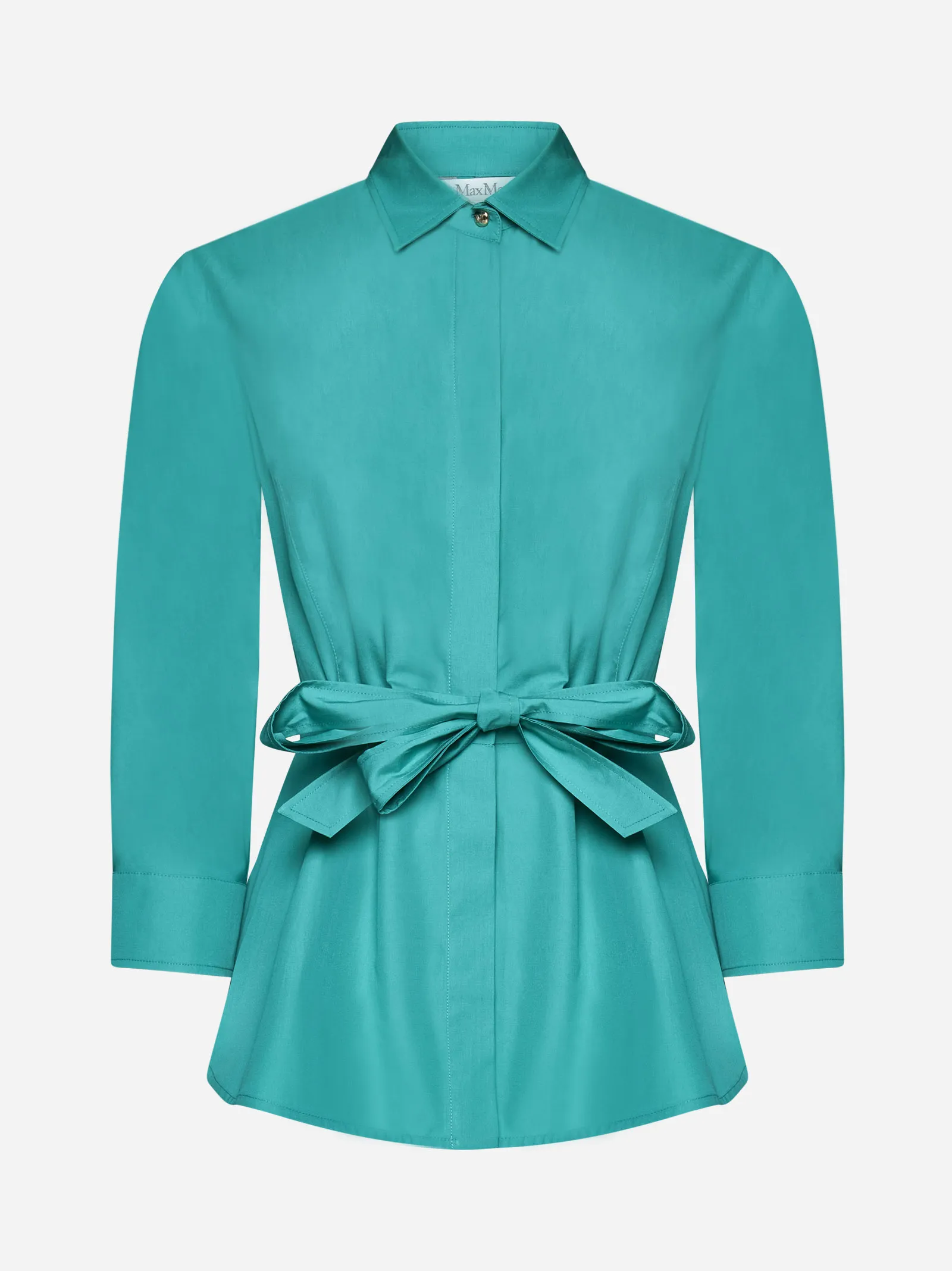 MaxMara  |Casual Style Peplum Cropped Plain Cotton Medium Party Style