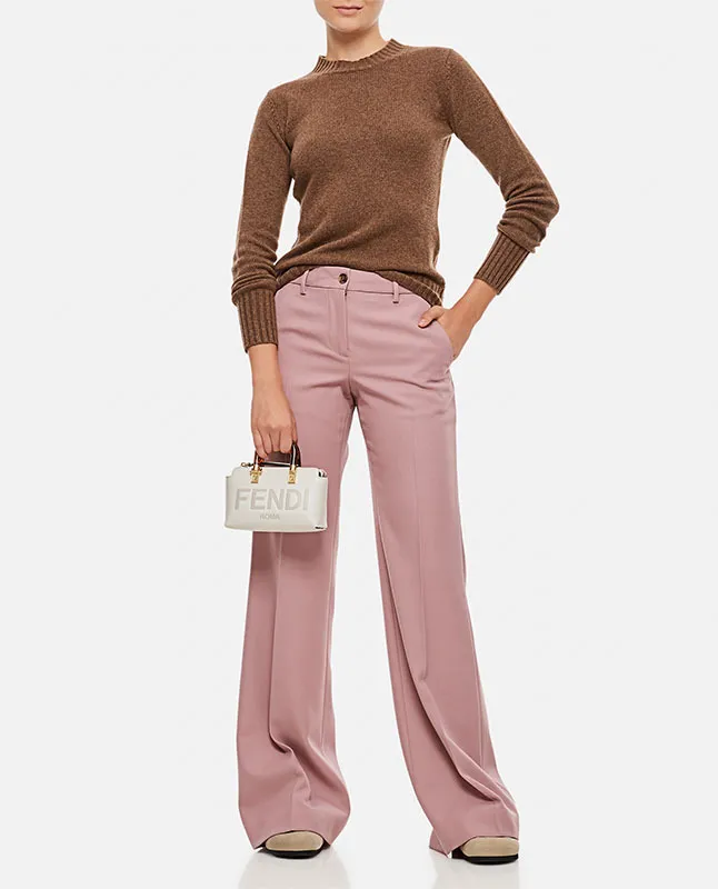 MaxMara  |Casual Style Wool Long Sleeves Plain Office Style