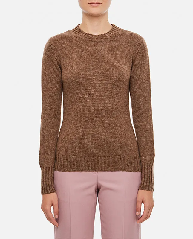 MaxMara  |Casual Style Wool Long Sleeves Plain Office Style