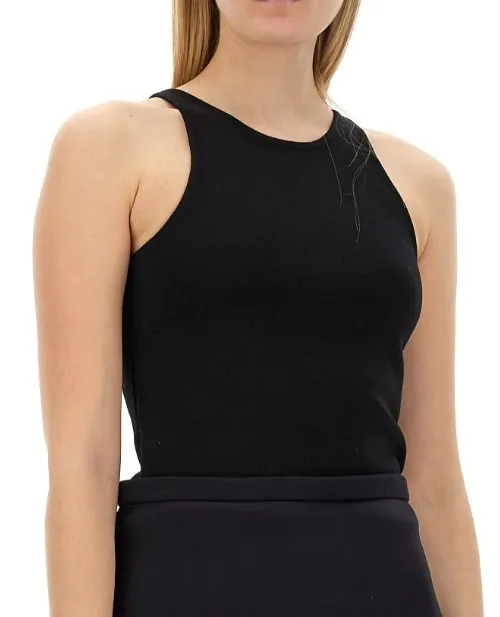 MaxMara  |Halter neck top in vanisé wool