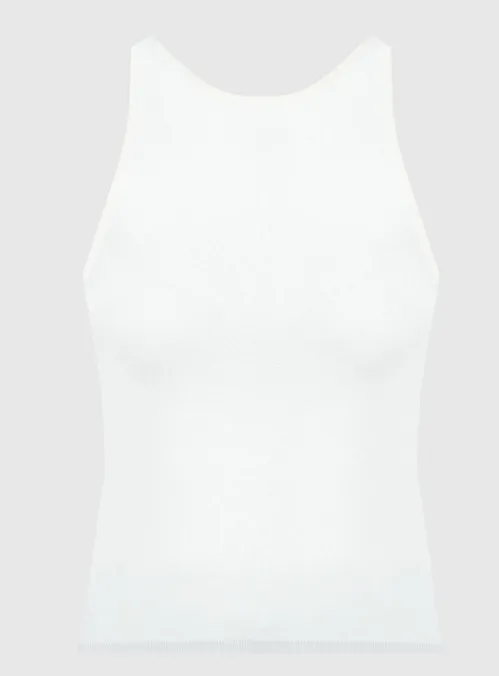 MaxMara  |Halter neck top in vanisé wool