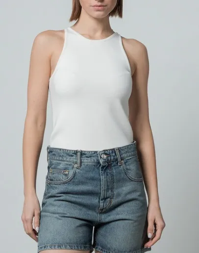 MaxMara  |Halter neck top in vanisé wool