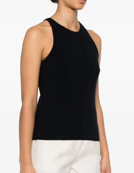 MaxMara  |Halter neck top in vanisé wool