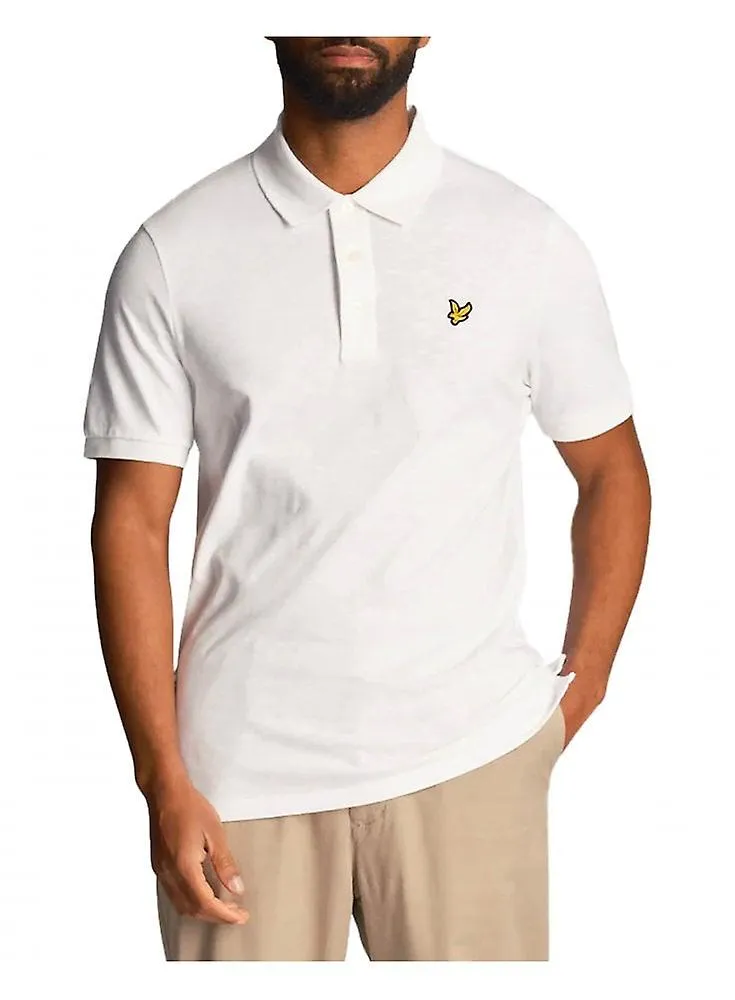 Men's Lyle & Scott Slub Polo Shirt White