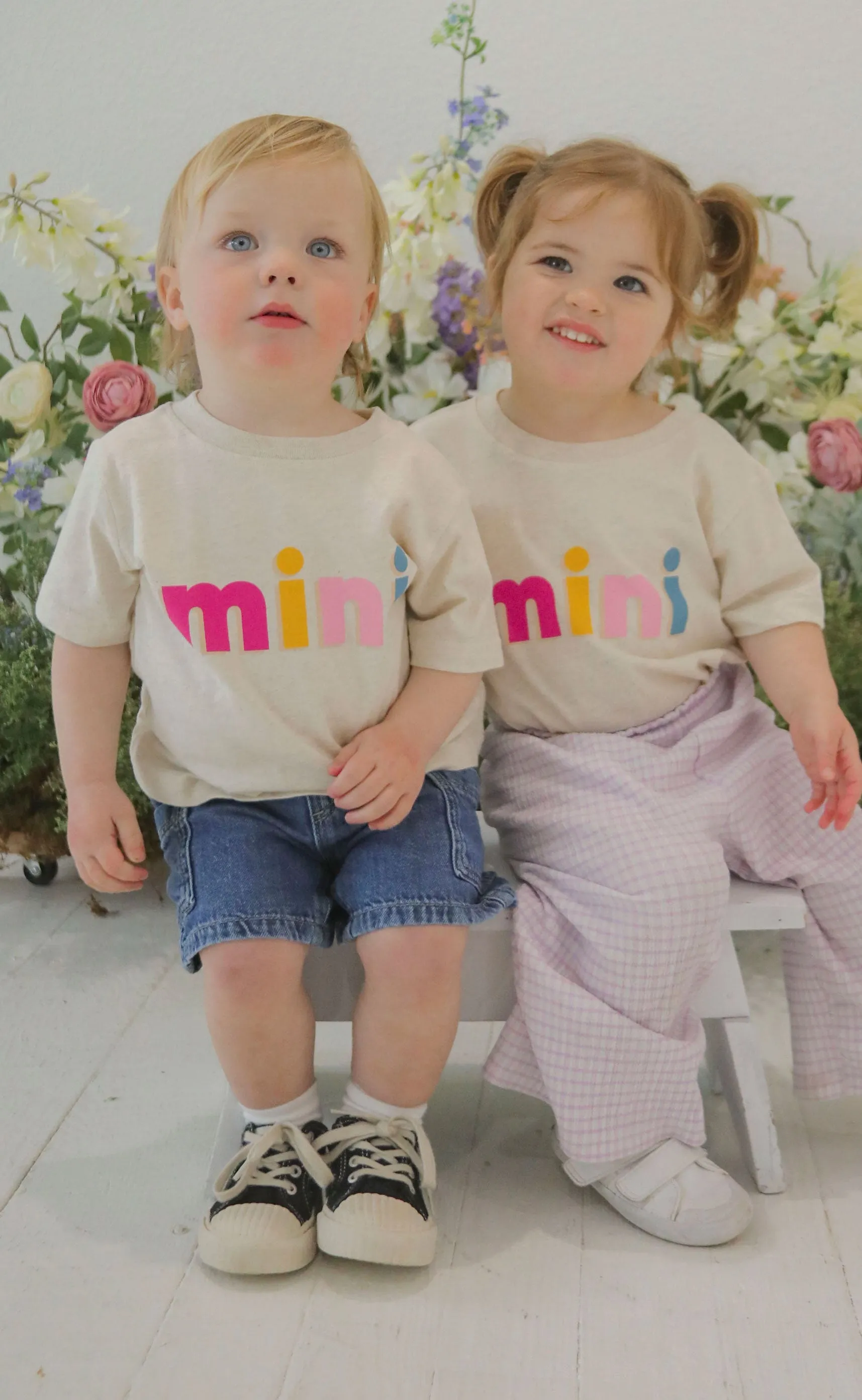 mini color block toddler tee - friday saturday