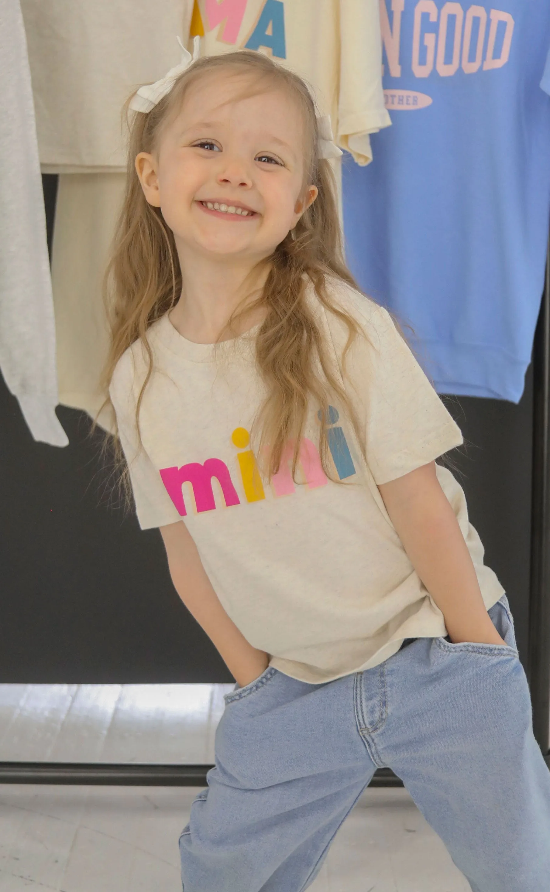 mini color block toddler tee - friday saturday