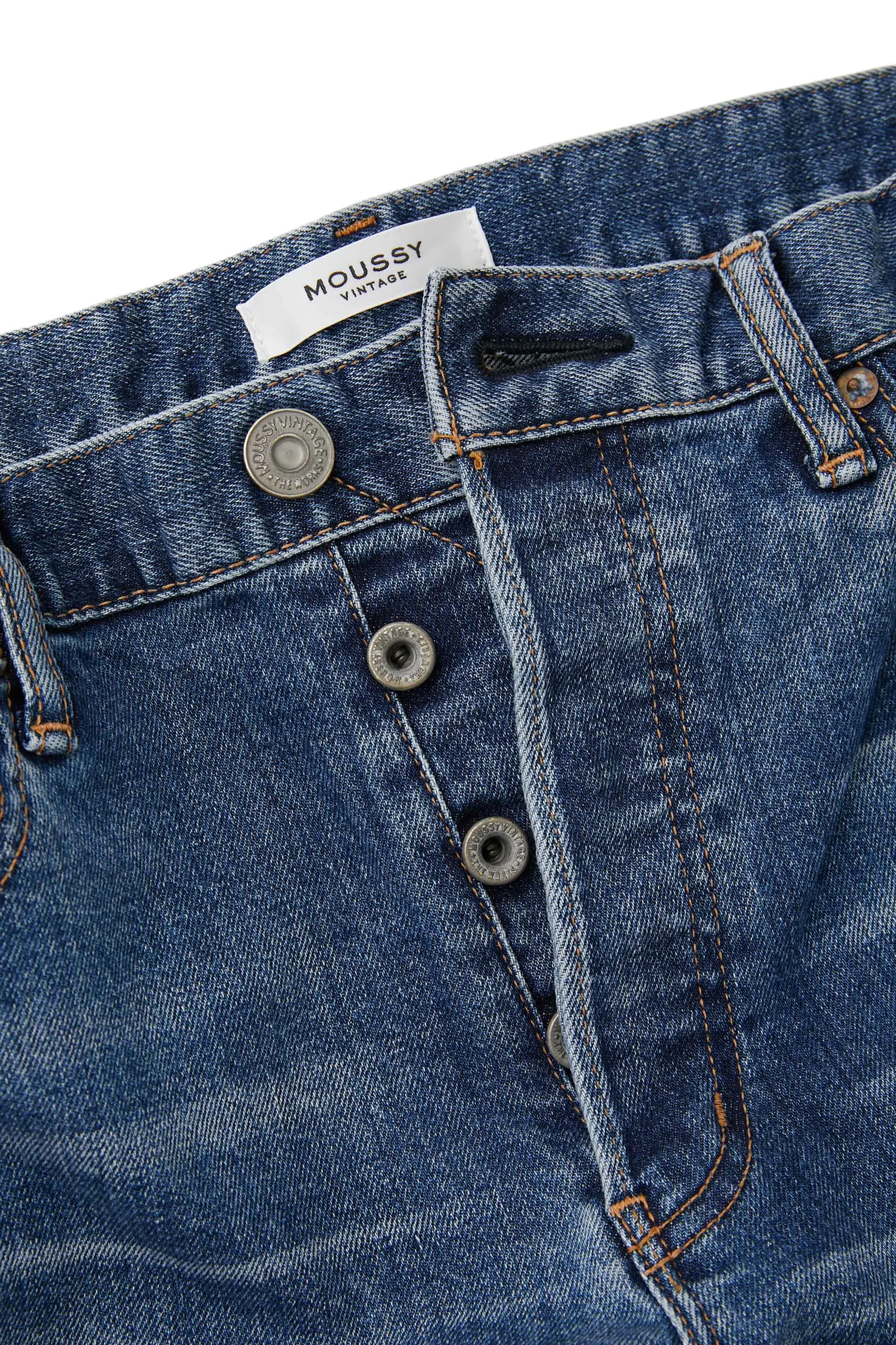 Moussy Denim Harris Straight Denim in Blue