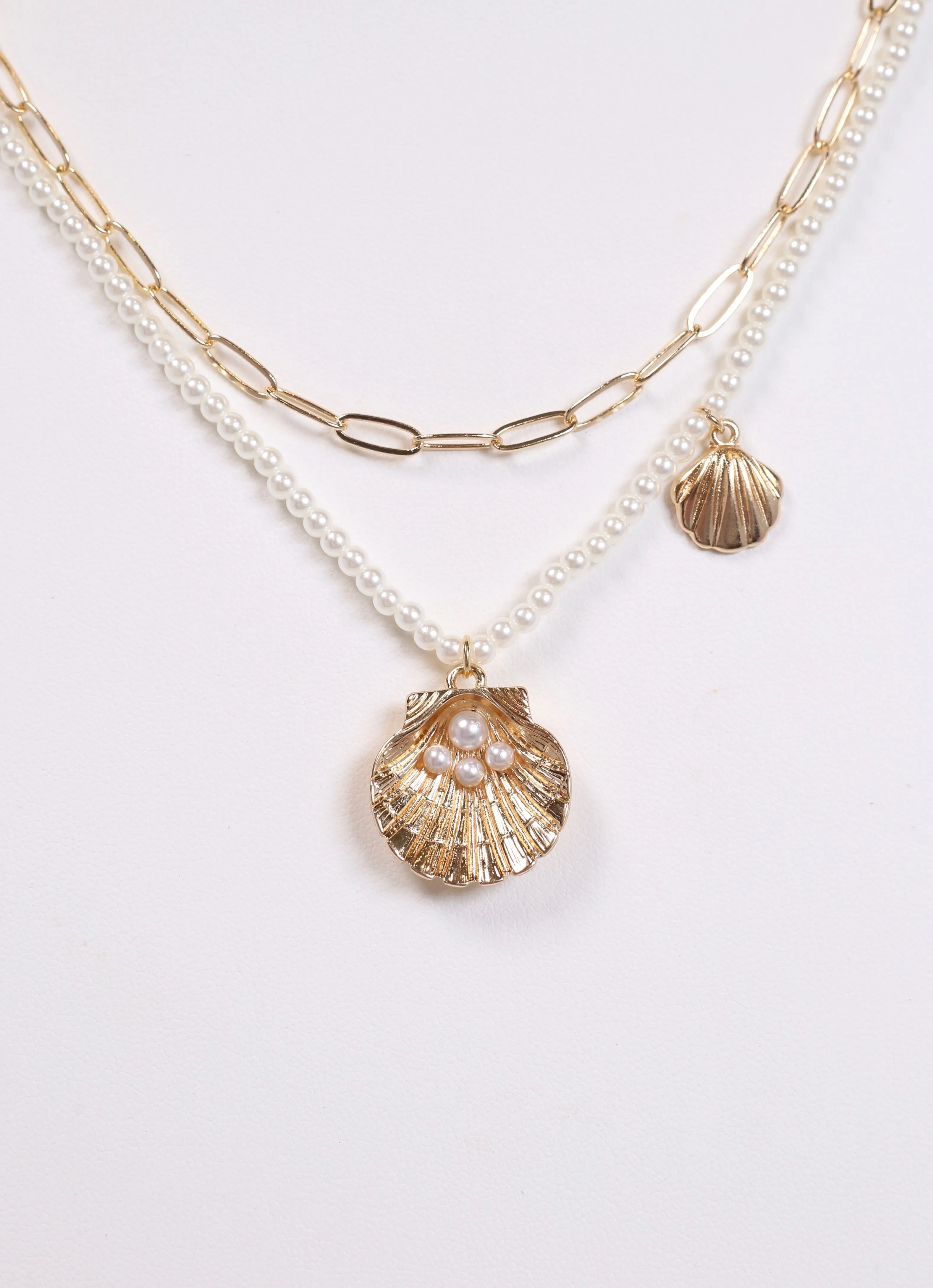 Nauta Layered Necklace with Shells GOLD